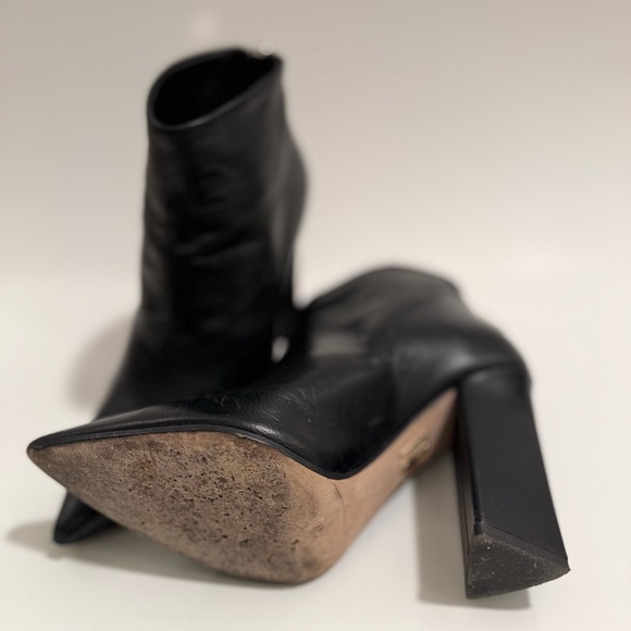 Tamara Mellon Moto Black Ankle Booties - Picture 4 of 7